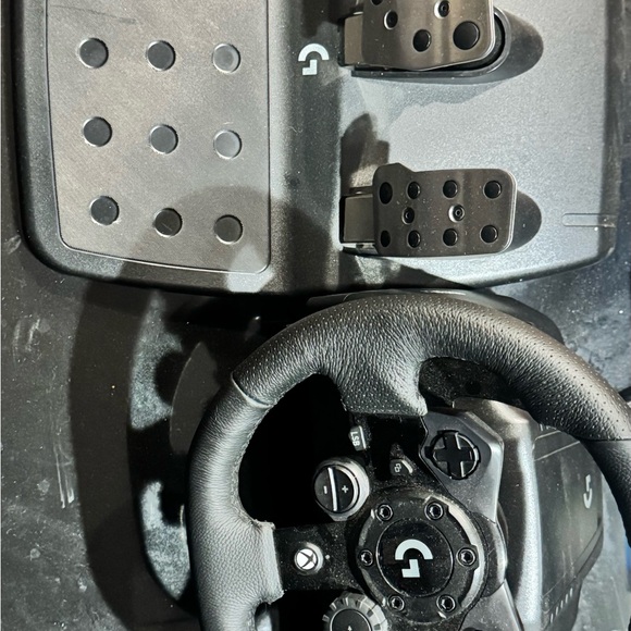 Logitech Black Gaming Wheel and Pedals